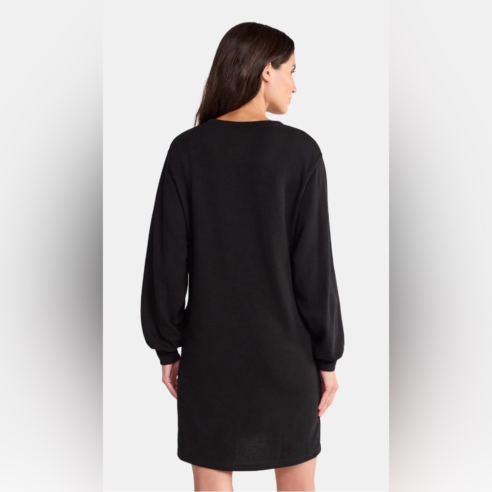Time and Tru Maternity Sweatshirt Dress Black French Terry Long Sleeve XL NWT - Picture 3 of 6
